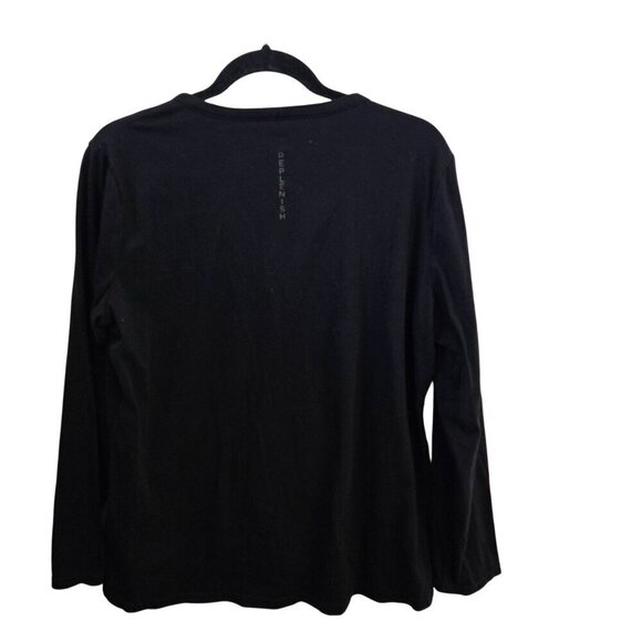 Copper Fit Black Jogger Set V Neck Drawstring Waist Size L - Picture 3 of 9